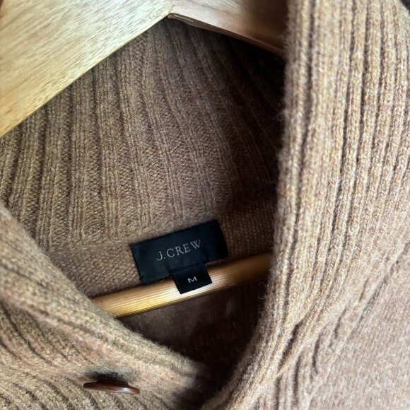 J.Crew Shawl Collar Sweater, Camel Color, Size Medium - Picture 2 of 3